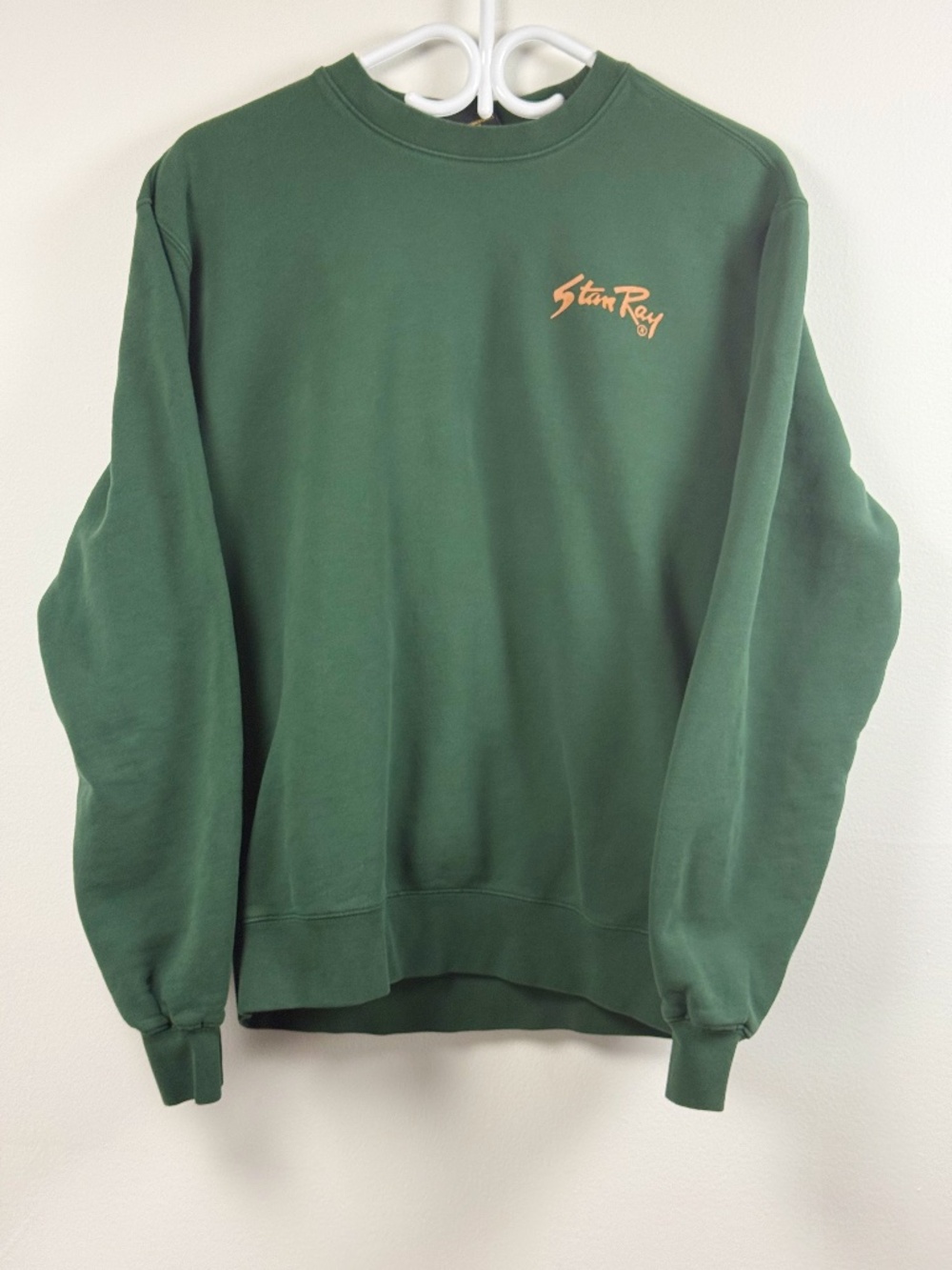 Y2K Stan Ray men green Crewneck sweatshirt size Small 100% cotton